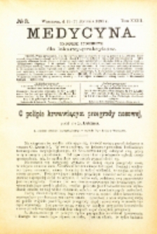 Medycyna. Czasopismo tygodniowe dla lekarzy praktycznych. 1894/95 T. XXIII nr 3