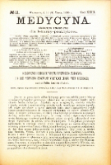 Medycyna. Czasopismo tygodniowe dla lekarzy praktycznych. 1894/95 T. XXIII nr 11