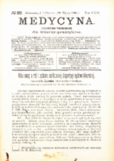 Medycyna. Czasopismo tygodniowe dla lekarzy praktycznych. 1894/95 T. XXIII nr 22