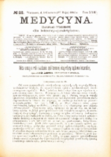 Medycyna. Czasopismo tygodniowe dla lekarzy praktycznych. 1894/95 T. XXIII nr 23