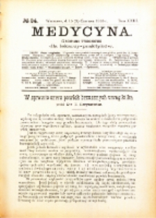 Medycyna. Czasopismo tygodniowe dla lekarzy praktycznych. 1894/95 T. XXIII nr 24