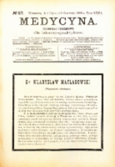 Medycyna. Czasopismo tygodniowe dla lekarzy praktycznych. 1894/95 T. XXIII nr 27