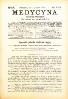 Medycyna. Czasopismo tygodniowe dla lekarzy praktycznych. 1894/95 T. XXIII nr 28