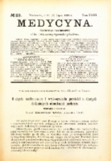 Medycyna. Czasopismo tygodniowe dla lekarzy praktycznych. 1894/95 T. XXIII nr 29