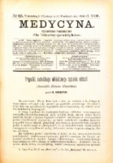 Medycyna. Czasopismo tygodniowe dla lekarzy praktycznych. 1894/95 T. XXIII nr 45
