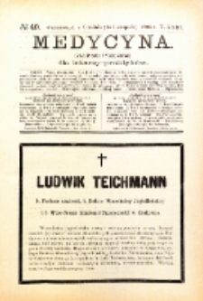 Medycyna. Czasopismo tygodniowe dla lekarzy praktycznych. 1894/95 T. XXIII nr 49