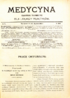 Medycyna. Czasopismo tygodniowe dla lekarzy praktycznych. 1902/3 T. XXXI nr 3