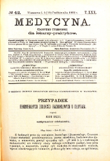 Medycyna. Czasopismo tygodniowe dla lekarzy praktycznych 1901-1902 T.XXX nr 42