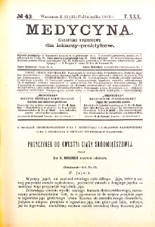 Medycyna. Czasopismo tygodniowe dla lekarzy praktycznych 1901-1902 T.XXX nr 43