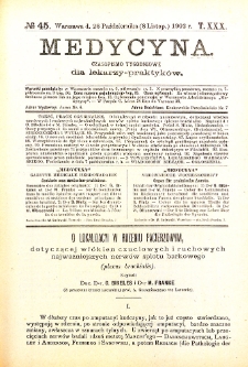Medycyna. Czasopismo tygodniowe dla lekarzy praktycznych 1901-1902 T.XXX nr 45