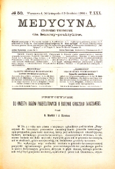 Medycyna. Czasopismo tygodniowe dla lekarzy praktycznych 1901-1902 T.XXX nr 50