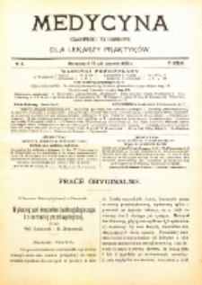 Medycyna. Czasopismo tygodniowe dla lekarzy praktycznych. 1904/1905 T. XXXIII nr 4