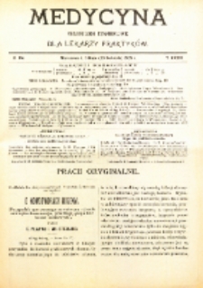 Medycyna. Czasopismo tygodniowe dla lekarzy praktycznych. 1904/1905 T. XXXIII nr 18