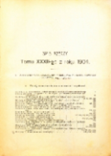 Medycyna. Czasopismo tygodniowe dla lekarzy praktycznych. 1904/1905 T. XXXIII spis treści