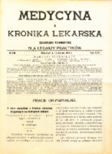Medycyna i Kronika Lekarska : czasopiosmo tygodniowe dla lekarzy praktyków 1911, R. XLVI nr 50