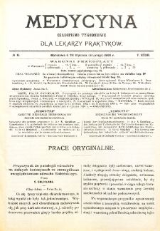 Medycyna czasopismo tygodniowe dla lekarzy praktycznych. 1903/1904 T. XXXII nr 6