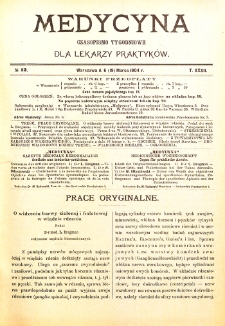 Medycyna czasopismo tygodniowe dla lekarzy praktycznych. 1903/1904 T. XXXII nr 12