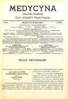 Medycyna czasopismo tygodniowe dla lekarzy praktycznych. 1903/1904 T. XXXII nr 13