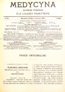 Medycyna czasopismo tygodniowe dla lekarzy praktycznych. 1903/1904 T. XXXII nr 24