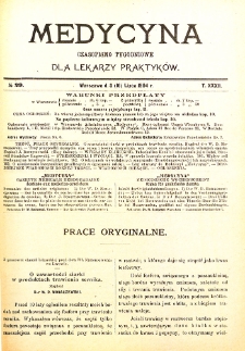 Medycyna czasopismo tygodniowe dla lekarzy praktycznych. 1903/1904 T. XXXII nr 29