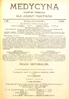 Medycyna czasopismo tygodniowe dla lekarzy praktycznych. 1903/1904 T. XXXII nr 30