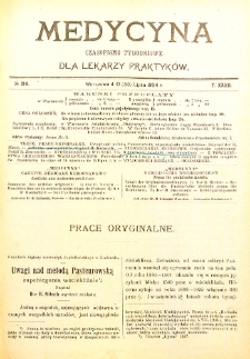 Medycyna czasopismo tygodniowe dla lekarzy praktycznych. 1903/1904 T. XXXII nr 31