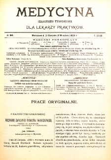 Medycyna czasopismo tygodniowe dla lekarzy praktycznych. 1903/1904 T. XXXII nr 36