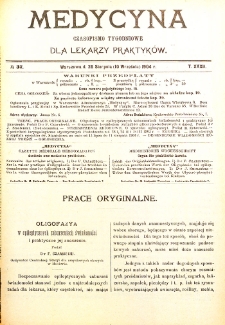Medycyna czasopismo tygodniowe dla lekarzy praktycznych. 1903/1904 T. XXXII nr 37