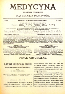 Medycyna czasopismo tygodniowe dla lekarzy praktycznych. 1903/1904 T. XXXII nr 41