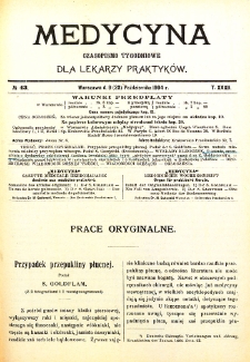 Medycyna czasopismo tygodniowe dla lekarzy praktycznych. 1903/1904 T. XXXII nr 43