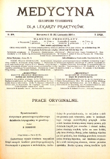 Medycyna czasopismo tygodniowe dla lekarzy praktycznych. 1903/1904 T. XXXII nr 48