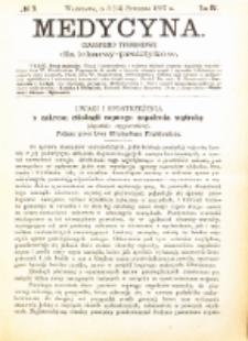Medycyna i Kronika Lekarska : czasopiosmo tygodniowe dla lekarzy praktyków 1887, R. XV nr 3
