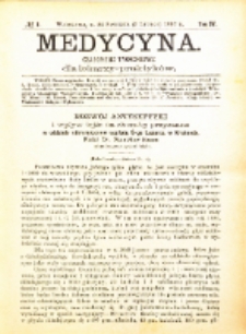 Medycyna i Kronika Lekarska : czasopiosmo tygodniowe dla lekarzy praktyków 1887, R. XV nr 6
