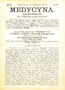 Medycyna i Kronika Lekarska : czasopiosmo tygodniowe dla lekarzy praktyków 1887, R. XV nr 38