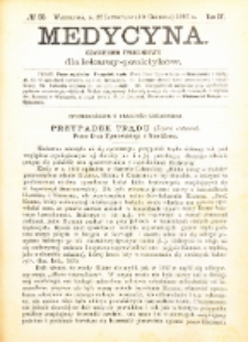 Medycyna i Kronika Lekarska : czasopiosmo tygodniowe dla lekarzy praktyków 1887, R. XV nr 50