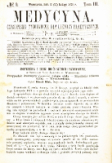 Medycyna czasopismo tygodniowe dla lekarzy praktycznych 1875 T.III nr 9
