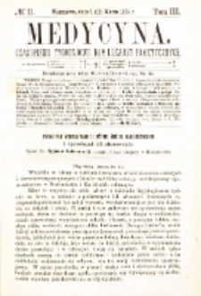 Medycyna czasopismo tygodniowe dla lekarzy praktycznych 1875 T.III nr 11