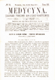 Medycyna czasopismo tygodniowe dla lekarzy praktycznych 1875 T.III nr 21