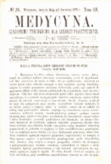Medycyna czasopismo tygodniowe dla lekarzy praktycznych 1875 T.III nr 24