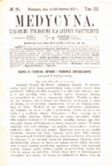 Medycyna czasopismo tygodniowe dla lekarzy praktycznych 1875 T.III nr 26