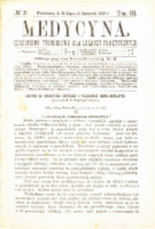 Medycyna czasopismo tygodniowe dla lekarzy praktycznych 1875 T.III nr 53