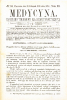 Medycyna czasopismo tygodniowe dla lekarzy praktycznych 1875 T.III nr 50
