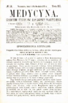 Medycyna czasopismo tygodniowe dla lekarzy praktycznych 1875 T.III nr 51