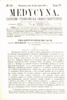 Medycyna czasopismo tygodniowe dla lekarzy praktycznych 1876 T.IV nr 30