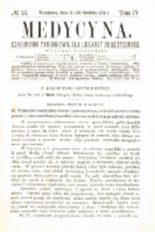 Medycyna czasopismo tygodniowe dla lekarzy praktycznych 1876 T.IV nr 53