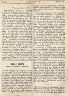 Zdrowie : miesięcznik poświęcony hygienie publicznej i prywatnej 1888 T. 4 nr 30