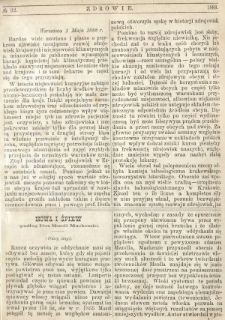 Zdrowie : miesięcznik poświęcony hygienie publicznej i prywatnej 1888 T. 4 nr 32