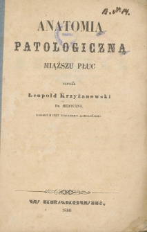 Anatomia patologiczna miąższu płuc