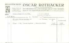 Zam&oacute;wienie do księgarni Oscara Rothackera w Berlinie