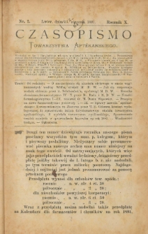 Czasopismo Towarzystwa Aptekarskiego 1881 T.10 nr 2